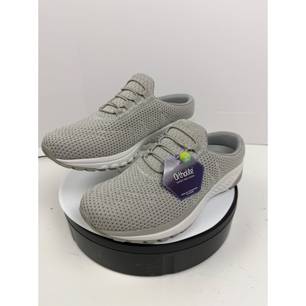 Propet Womens Orthopedic Slides Grey Ortholite Comfortable Walking Shoes Size 11